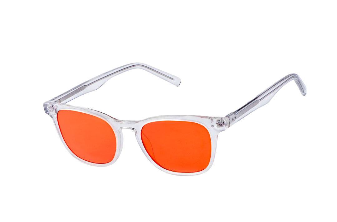 Crystal Blue Light Blocking Glasses Prescription Angled View