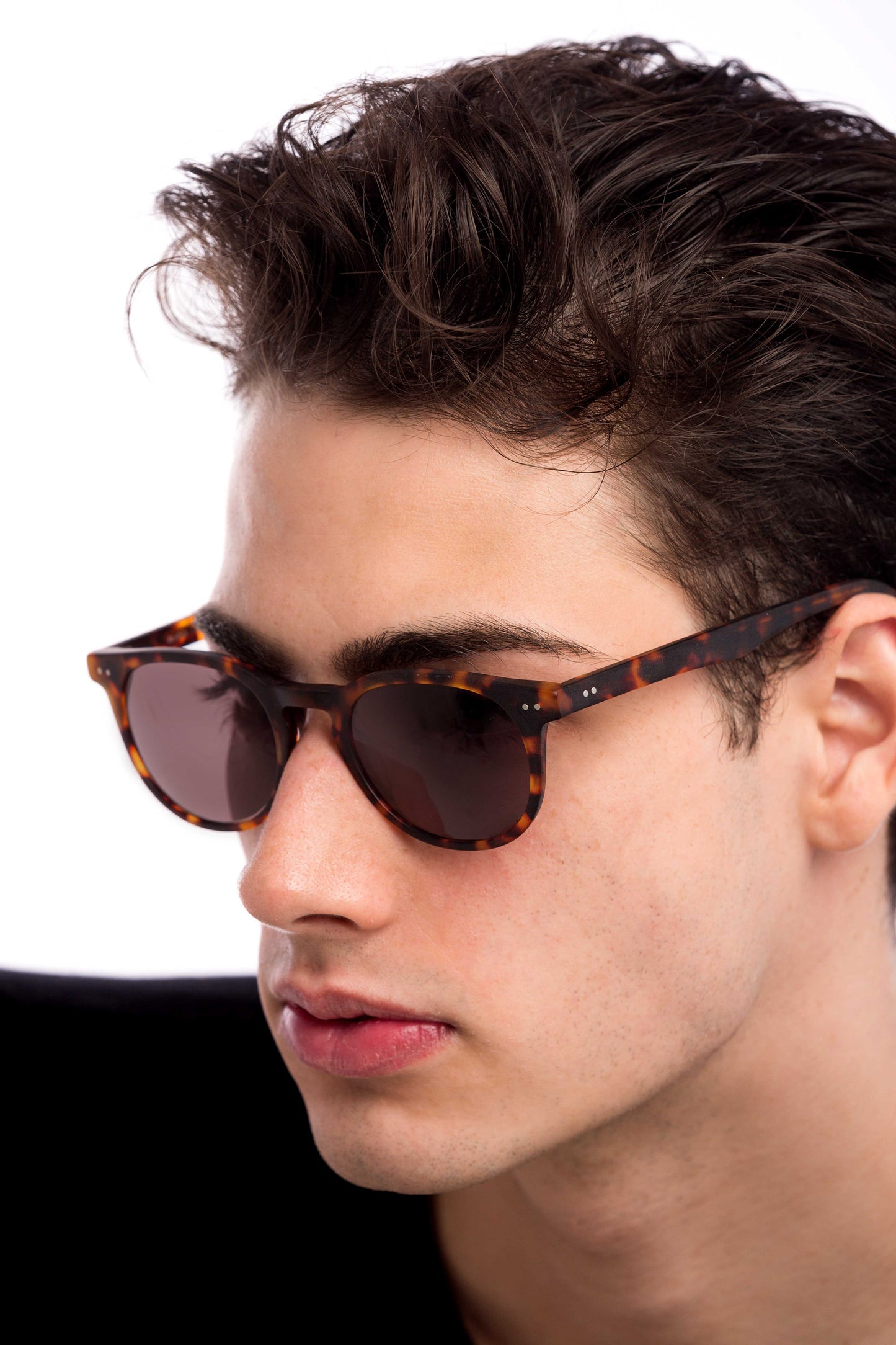 Man Wearing Clarke Sunglasses Prescription (Brown)